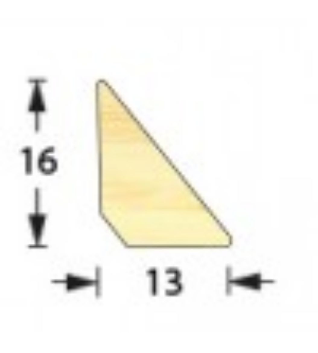 Billede af Træfejeliste eg 13x16mm